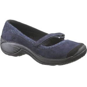 Merrell Encore Emme Navy Women’s Mary Jane Slip-on Shoes Wool and Nubuck Size 7